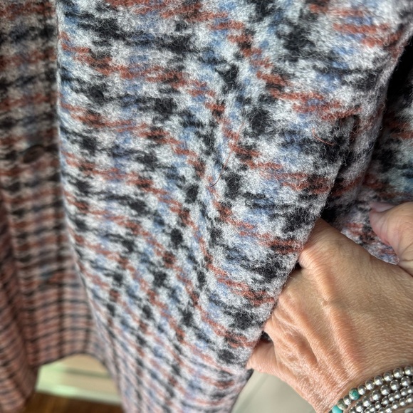 NWT GAP Plaid Unlined Wool Blend Shacket Jacket SZ L Brown Blue Gray Black - Picture 9 of 14